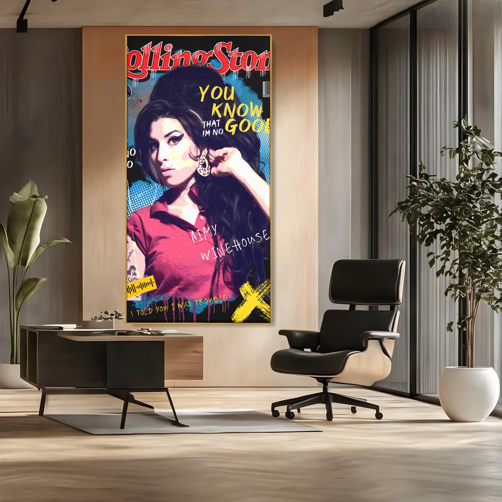 Tablou Canvas Premium LuxCanva® A1018, Amy Winehouse , Decorativ, Cantareata, Artista, Culori Vibrante
