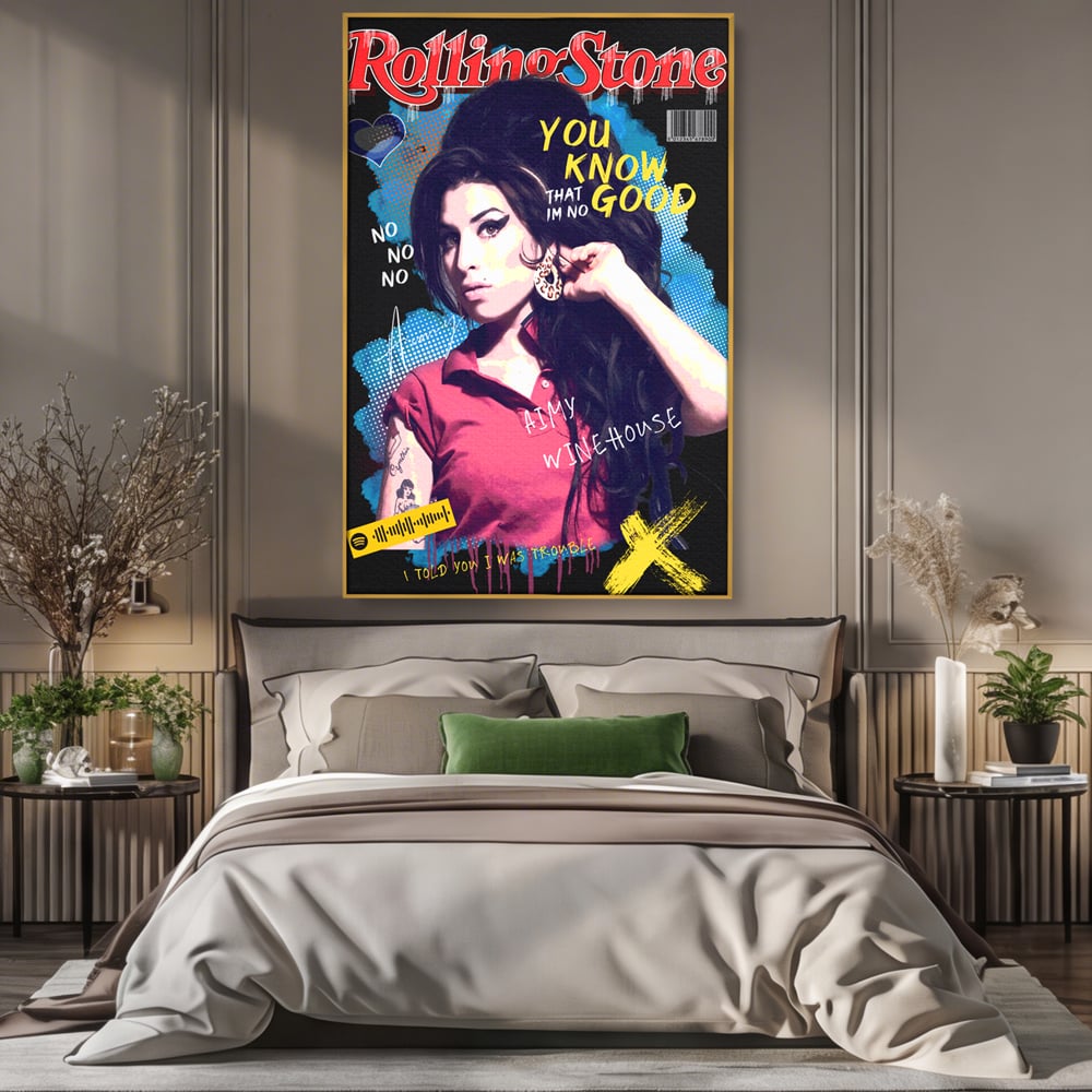 Tablou Canvas Premium LuxCanva® A1018, Amy Winehouse , Decorativ, Cantareata, Artista, Culori Vibrante