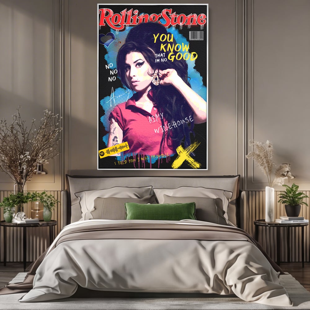 Tablou Canvas Premium LuxCanva® A1018, Amy Winehouse , Decorativ, Cantareata, Artista, Culori Vibrante