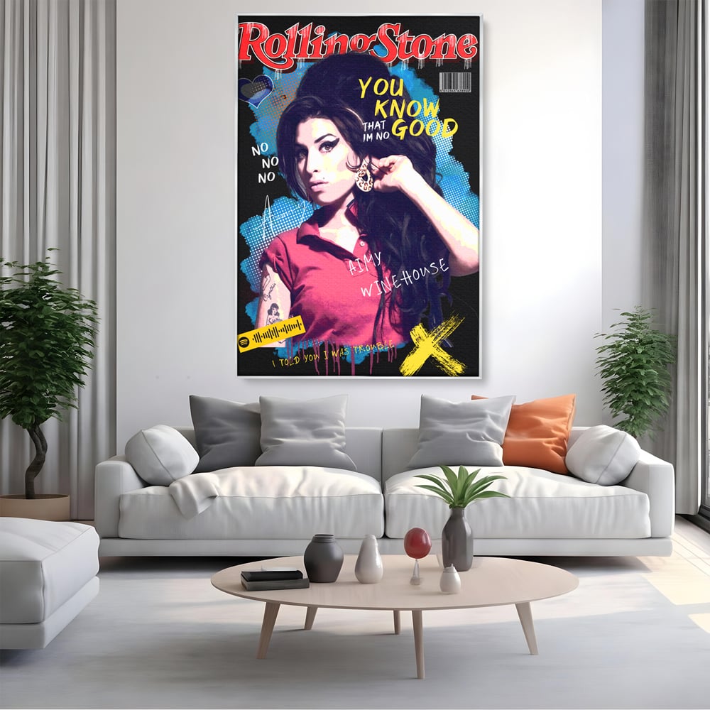 Tablou Canvas Premium LuxCanva® A1018, Amy Winehouse , Decorativ, Cantareata, Artista, Culori Vibrante