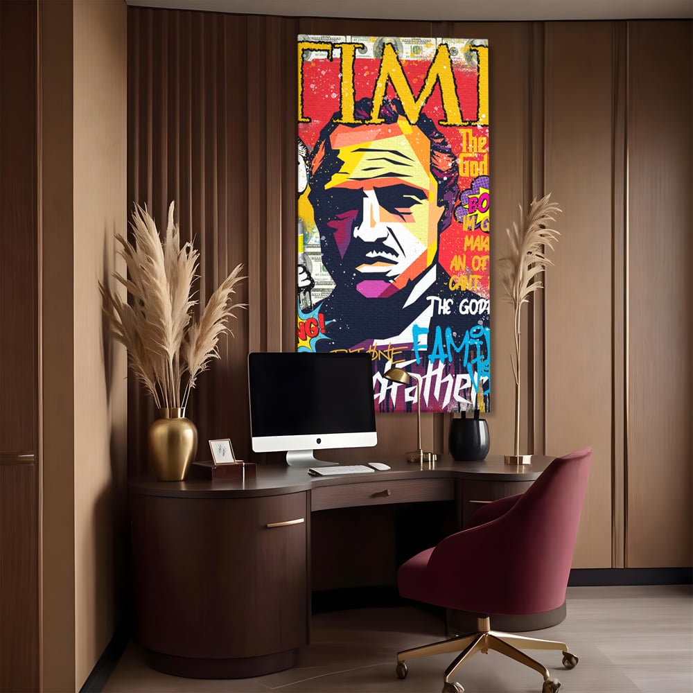 Tablou Canvas Premium LuxCanva® A1021, The Godfather , Decorativ, Actori, Vedete, Film, Culori Vibrante