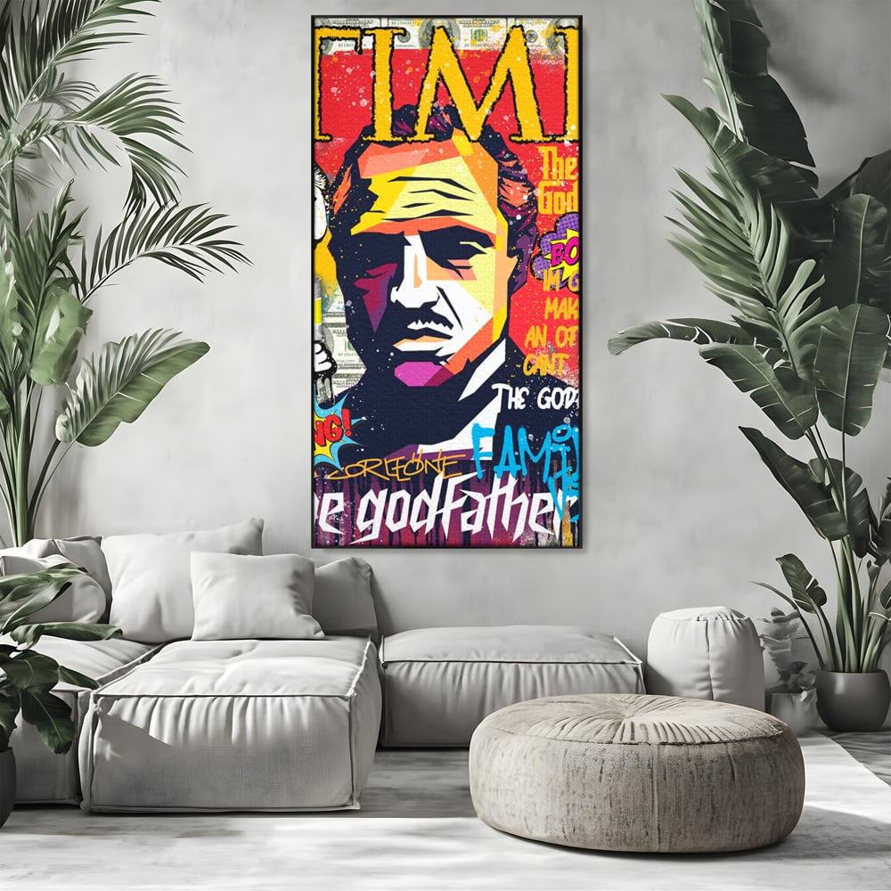 Tablou Canvas Premium LuxCanva® A1021, The Godfather , Decorativ, Actori, Vedete, Film, Culori Vibrante