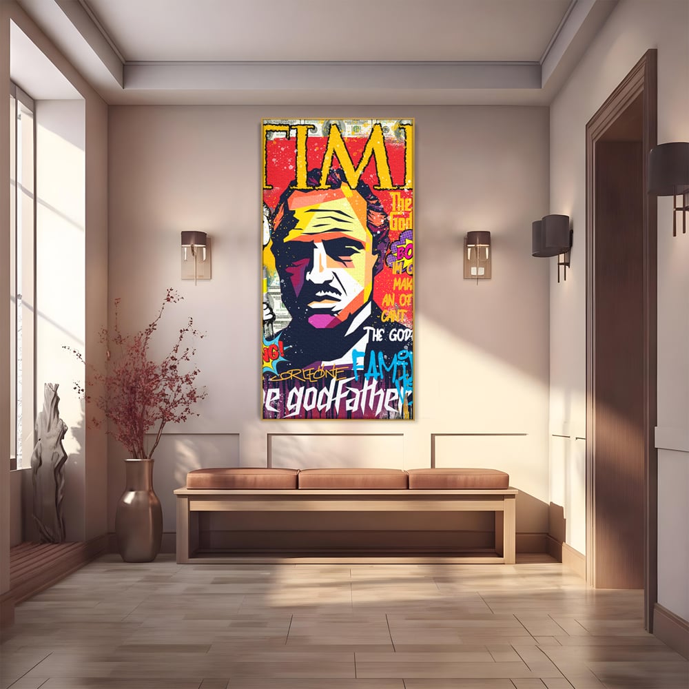 Tablou Canvas Premium LuxCanva® A1021, The Godfather , Decorativ, Actori, Vedete, Film, Culori Vibrante