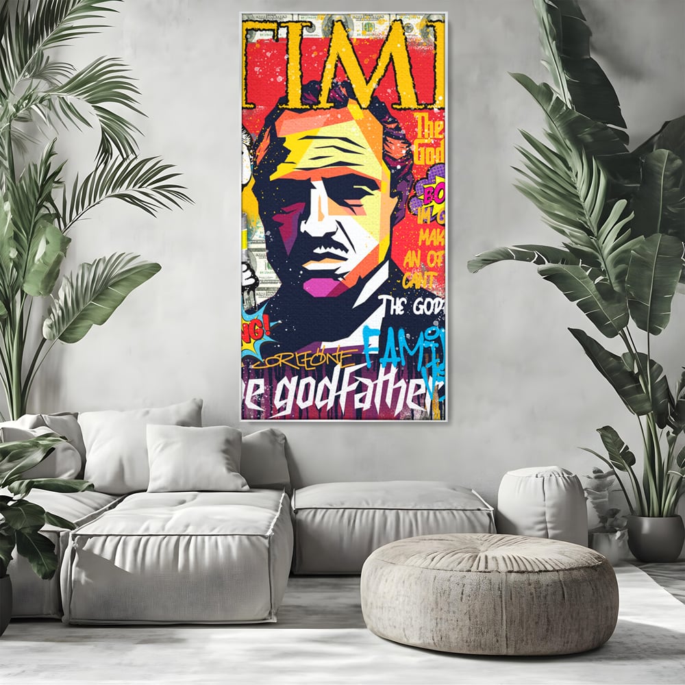 Tablou Canvas Premium LuxCanva® A1021, The Godfather , Decorativ, Actori, Vedete, Film, Culori Vibrante