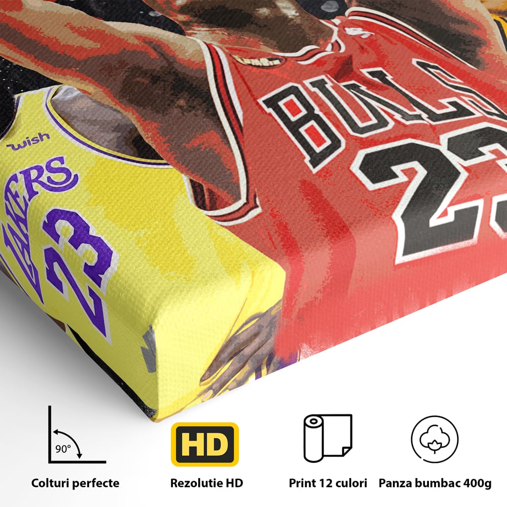 Fotoleinwand Canvas Premium LuxCanva® A1024, Michael Jordan , Dekorativ, Sport, Sport, Basketball, Champion, Lebendige Farben