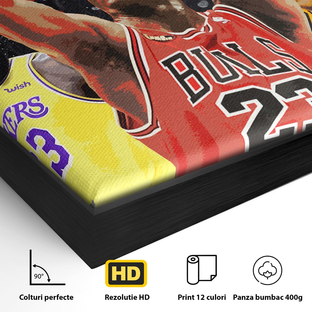 Fotoleinwand Canvas Premium LuxCanva® A1024, Michael Jordan , Dekorativ, Sport, Sport, Basketball, Champion, Lebendige Farben
