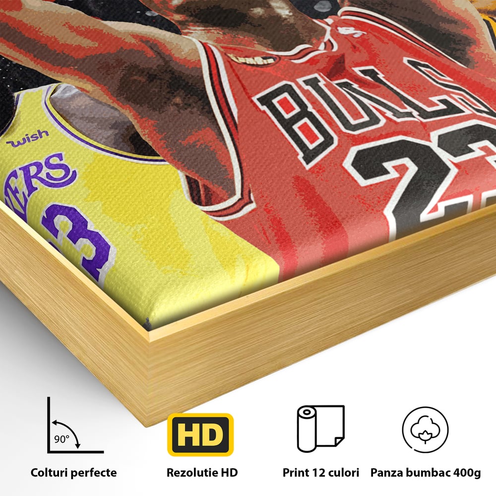 Fotoleinwand Canvas Premium LuxCanva® A1024, Michael Jordan , Dekorativ, Sport, Sport, Basketball, Champion, Lebendige Farben