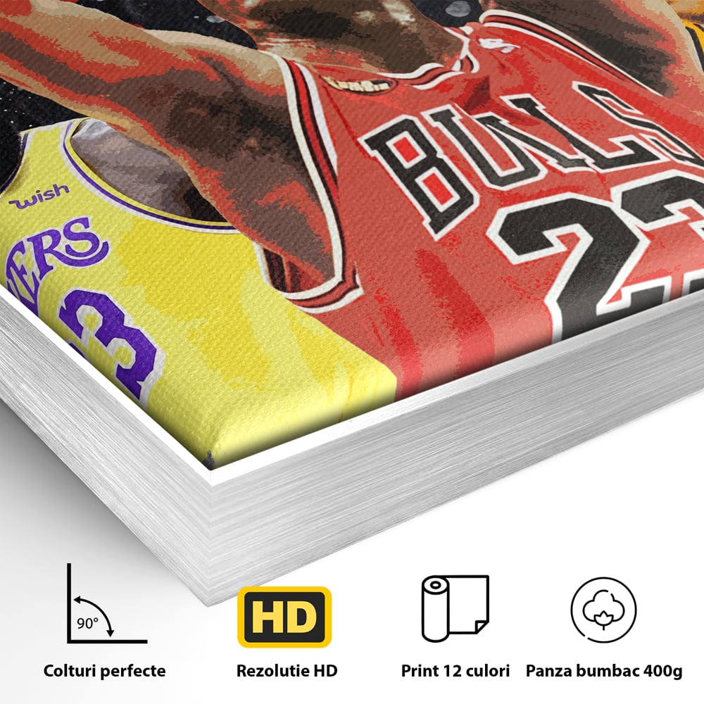 Fotoleinwand Canvas Premium LuxCanva® A1024, Michael Jordan , Dekorativ, Sport, Sport, Basketball, Champion, Lebendige Farben