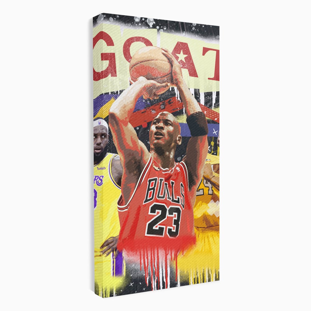 Fotoleinwand Canvas Premium LuxCanva® A1024, Michael Jordan , Dekorativ, Sport, Sport, Basketball, Champion, Lebendige Farben