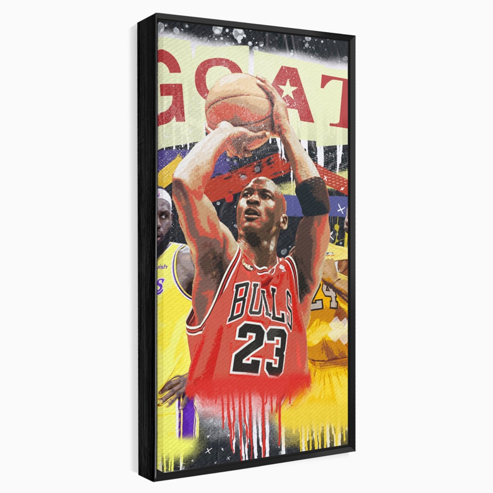 Fotoleinwand Canvas Premium LuxCanva® A1024, Michael Jordan , Dekorativ, Sport, Sport, Basketball, Champion, Lebendige Farben