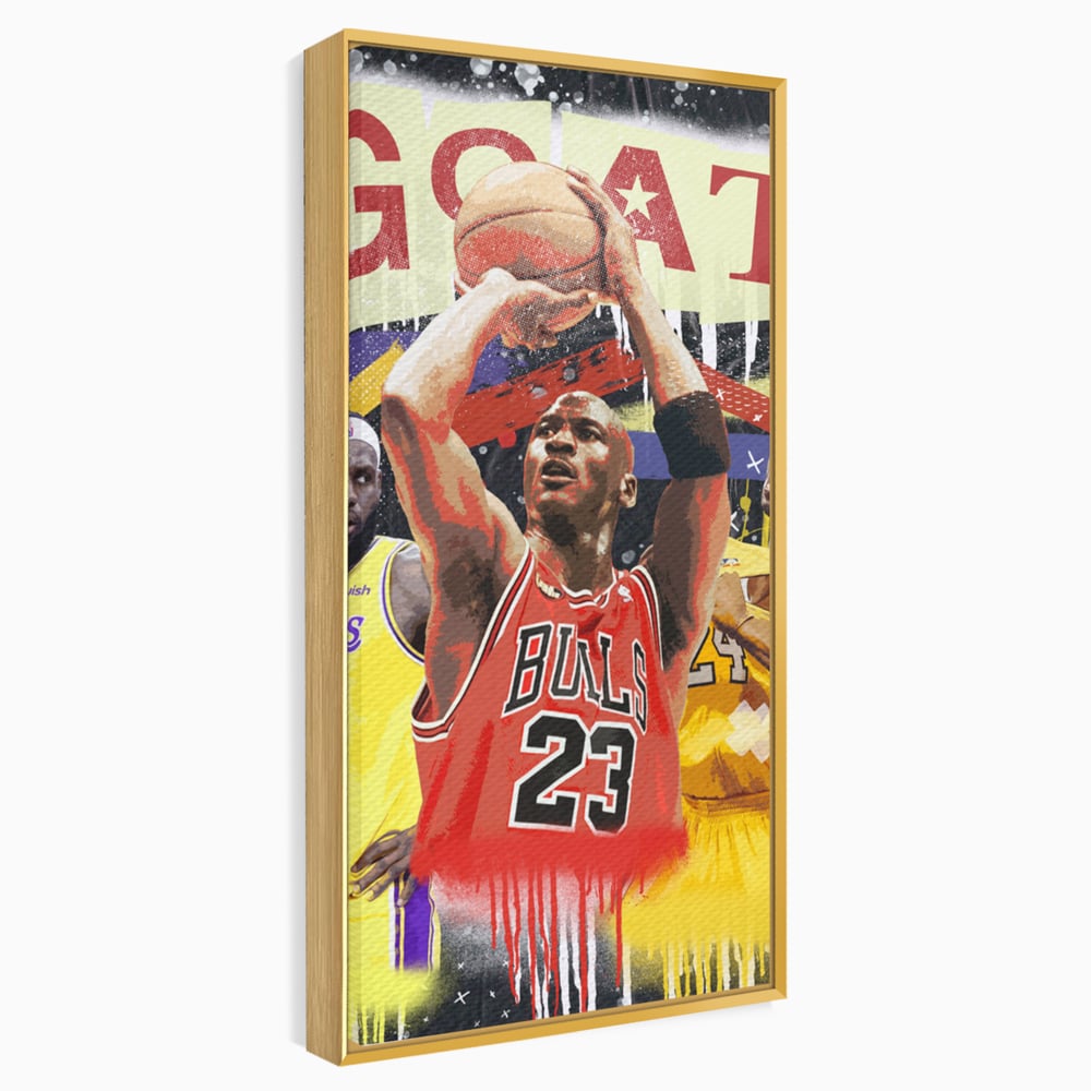 Fotoleinwand Canvas Premium LuxCanva® A1024, Michael Jordan , Dekorativ, Sport, Sport, Basketball, Champion, Lebendige Farben