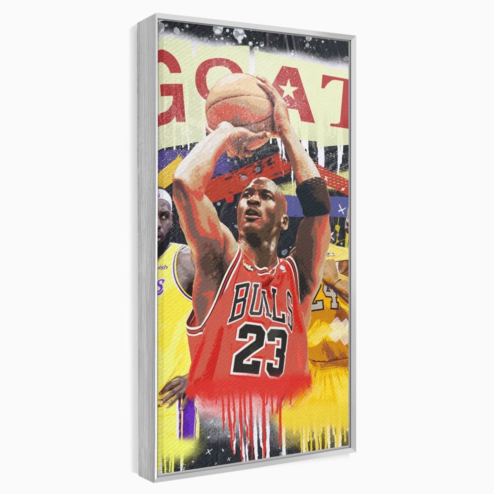 Fotoleinwand Canvas Premium LuxCanva® A1024, Michael Jordan , Dekorativ, Sport, Sport, Basketball, Champion, Lebendige Farben