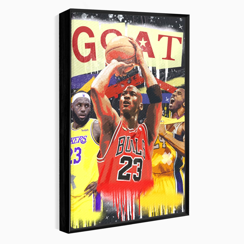 Fotoleinwand Canvas Premium LuxCanva® A1024, Michael Jordan , Dekorativ, Sport, Sport, Basketball, Champion, Lebendige Farben
