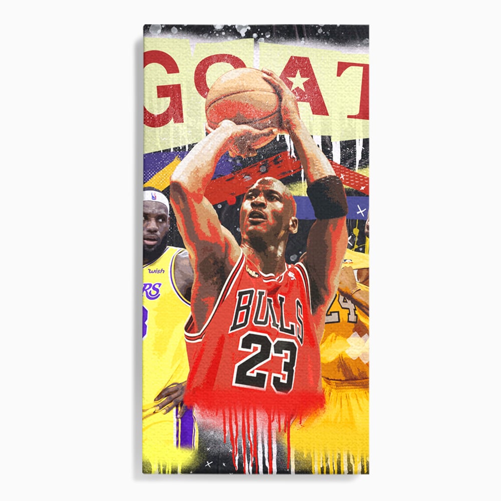 Fotoleinwand Canvas Premium LuxCanva® A1024, Michael Jordan , Dekorativ, Sport, Sport, Basketball, Champion, Lebendige Farben