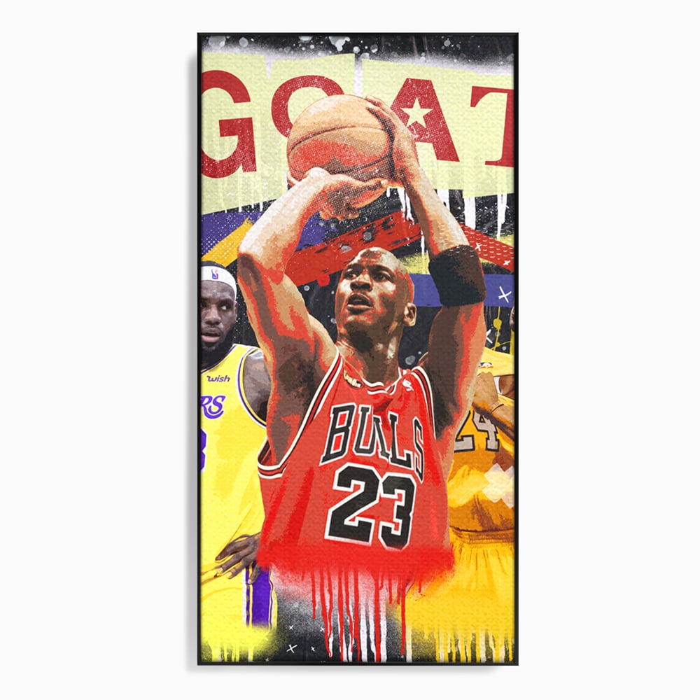 Fotoleinwand Canvas Premium LuxCanva® A1024, Michael Jordan , Dekorativ, Sport, Sport, Basketball, Champion, Lebendige Farben