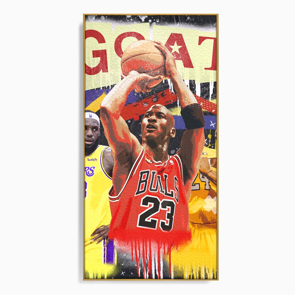 Fotoleinwand Canvas Premium LuxCanva® A1024, Michael Jordan , Dekorativ, Sport, Sport, Basketball, Champion, Lebendige Farben