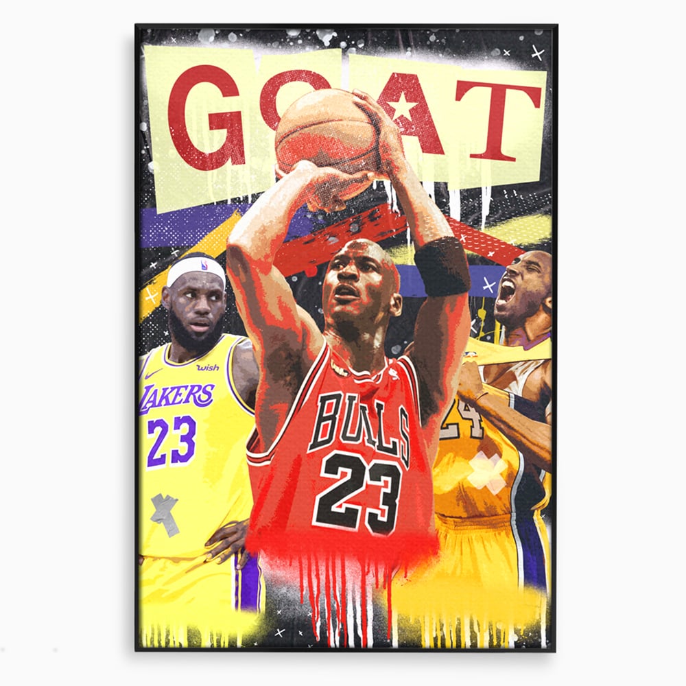 Fotoleinwand Canvas Premium LuxCanva® A1024, Michael Jordan , Dekorativ, Sport, Sport, Basketball, Champion, Lebendige Farben