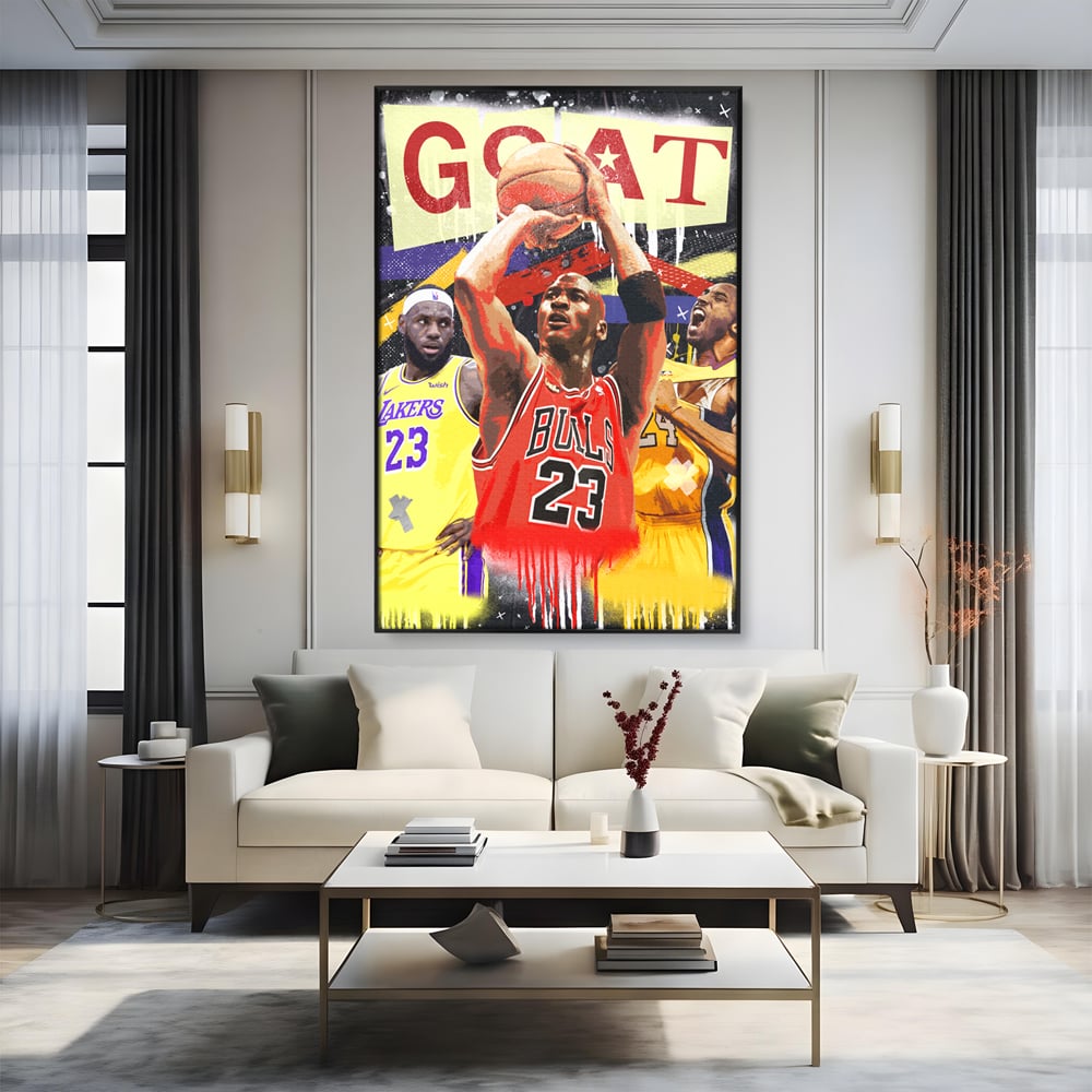 Fotoleinwand Canvas Premium LuxCanva® A1024, Michael Jordan , Dekorativ, Sport, Sport, Basketball, Champion, Lebendige Farben