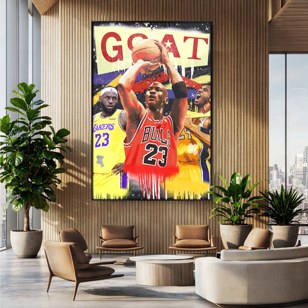 Fotoleinwand Canvas Premium LuxCanva® A1024, Michael Jordan , Dekorativ, Sport, Sport, Basketball, Champion, Lebendige Farben