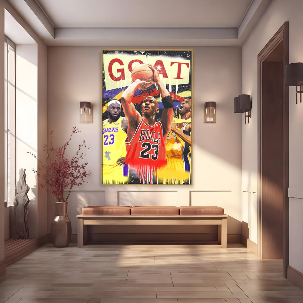 Fotoleinwand Canvas Premium LuxCanva® A1024, Michael Jordan , Dekorativ, Sport, Sport, Basketball, Champion, Lebendige Farben