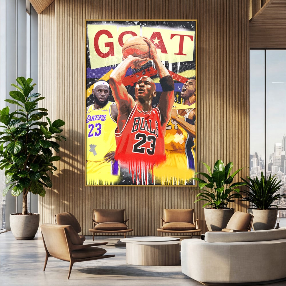 Fotoleinwand Canvas Premium LuxCanva® A1024, Michael Jordan , Dekorativ, Sport, Sport, Basketball, Champion, Lebendige Farben