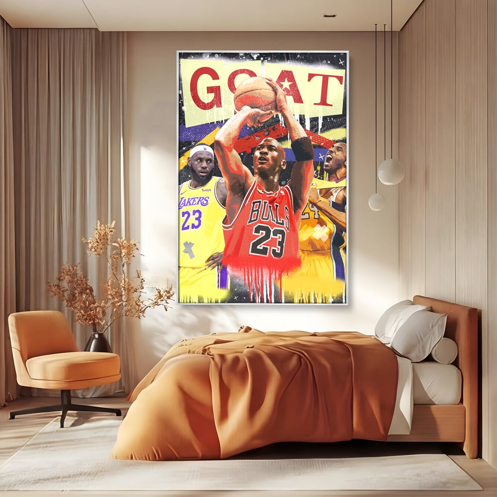 Fotoleinwand Canvas Premium LuxCanva® A1024, Michael Jordan , Dekorativ, Sport, Sport, Basketball, Champion, Lebendige Farben