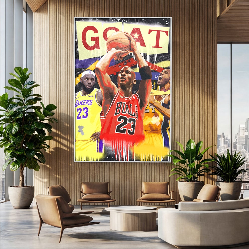 Fotoleinwand Canvas Premium LuxCanva® A1024, Michael Jordan , Dekorativ, Sport, Sport, Basketball, Champion, Lebendige Farben