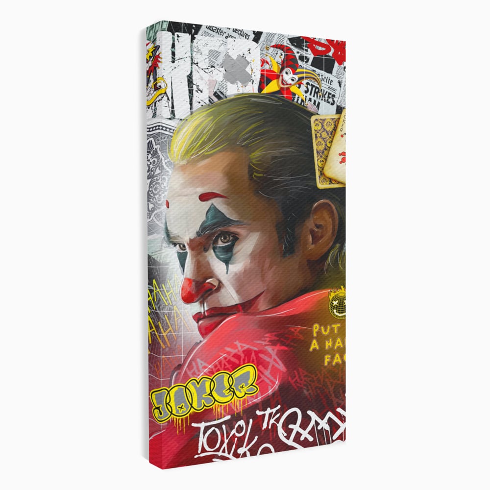 Leinwand Premium Canvas Wandbilder, LuxCanva® A1025, Joker, Dekorativ, Film, Thriller, Kräftige Farben