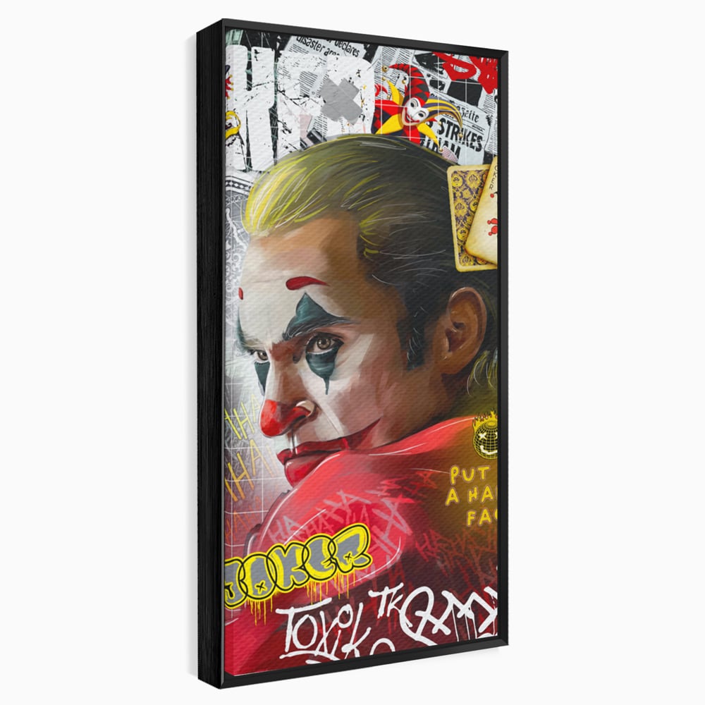 Leinwand Premium Canvas Wandbilder, LuxCanva® A1025, Joker, Dekorativ, Film, Thriller, Kräftige Farben