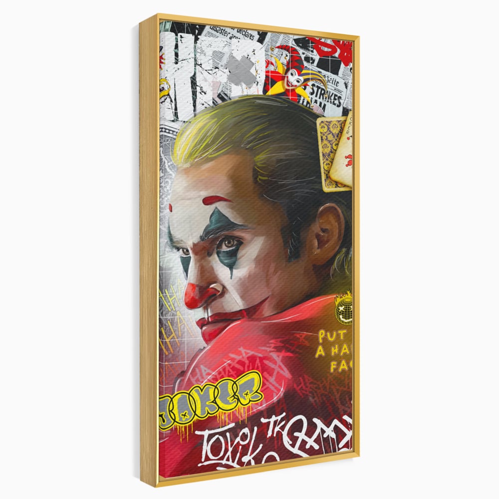 Leinwand Premium Canvas Wandbilder, LuxCanva® A1025, Joker, Dekorativ, Film, Thriller, Kräftige Farben