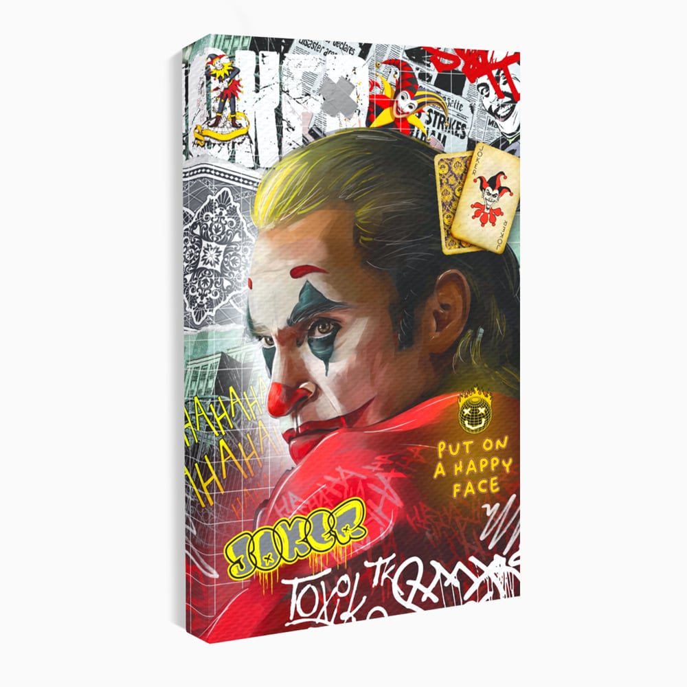 Leinwand Premium Canvas Wandbilder, LuxCanva® A1025, Joker, Dekorativ, Film, Thriller, Kräftige Farben
