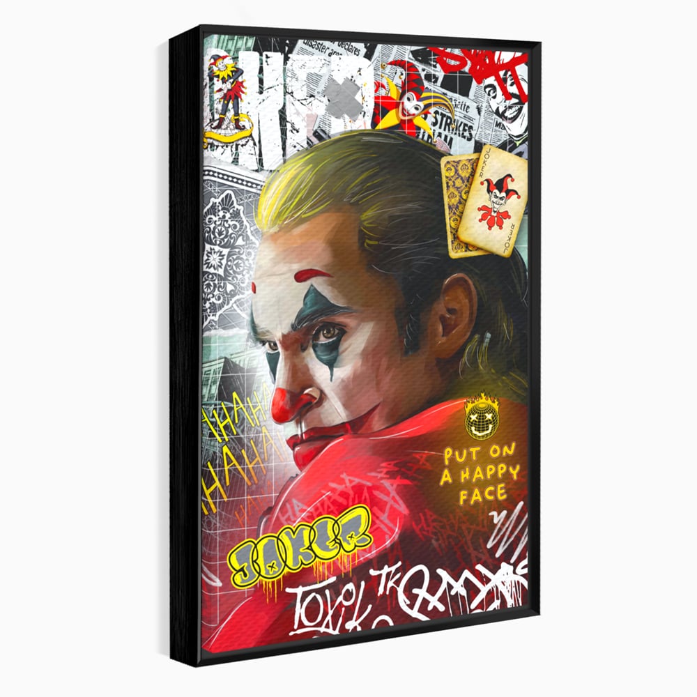 Leinwand Premium Canvas Wandbilder, LuxCanva® A1025, Joker, Dekorativ, Film, Thriller, Kräftige Farben