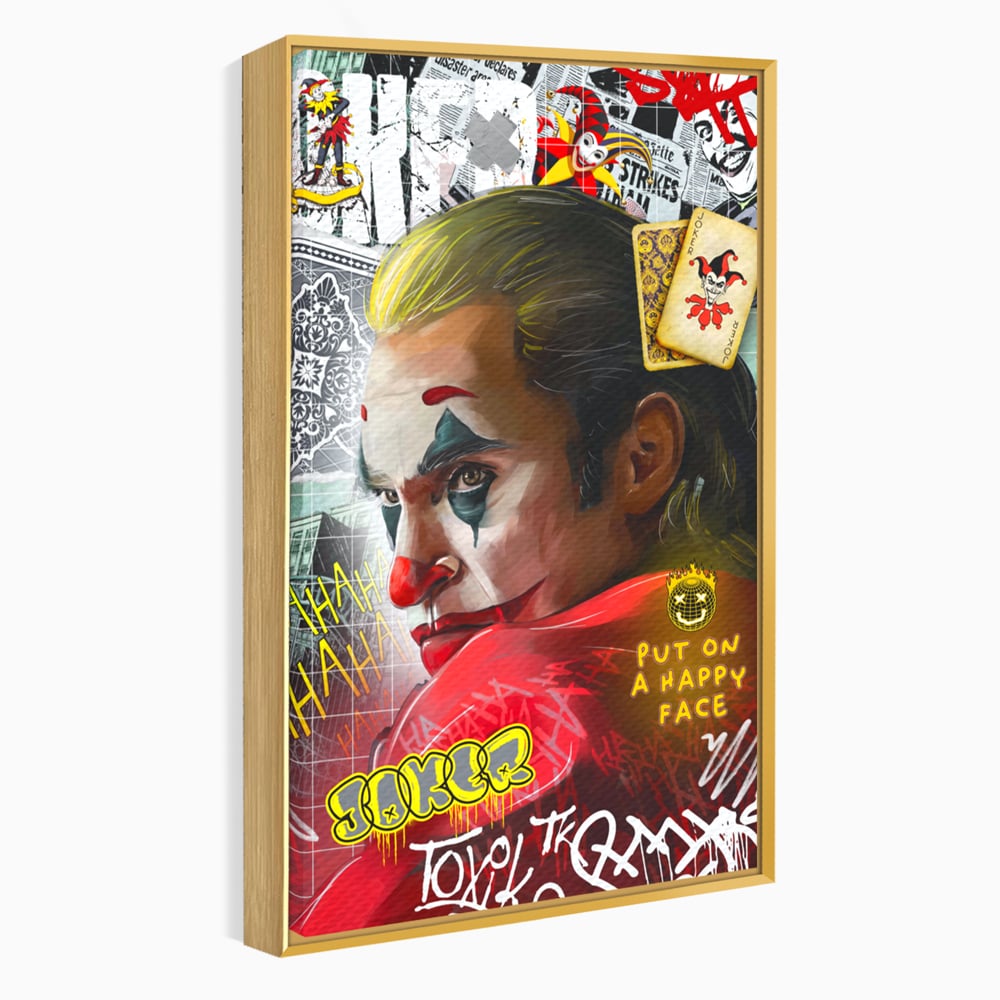 Leinwand Premium Canvas Wandbilder, LuxCanva® A1025, Joker, Dekorativ, Film, Thriller, Kräftige Farben