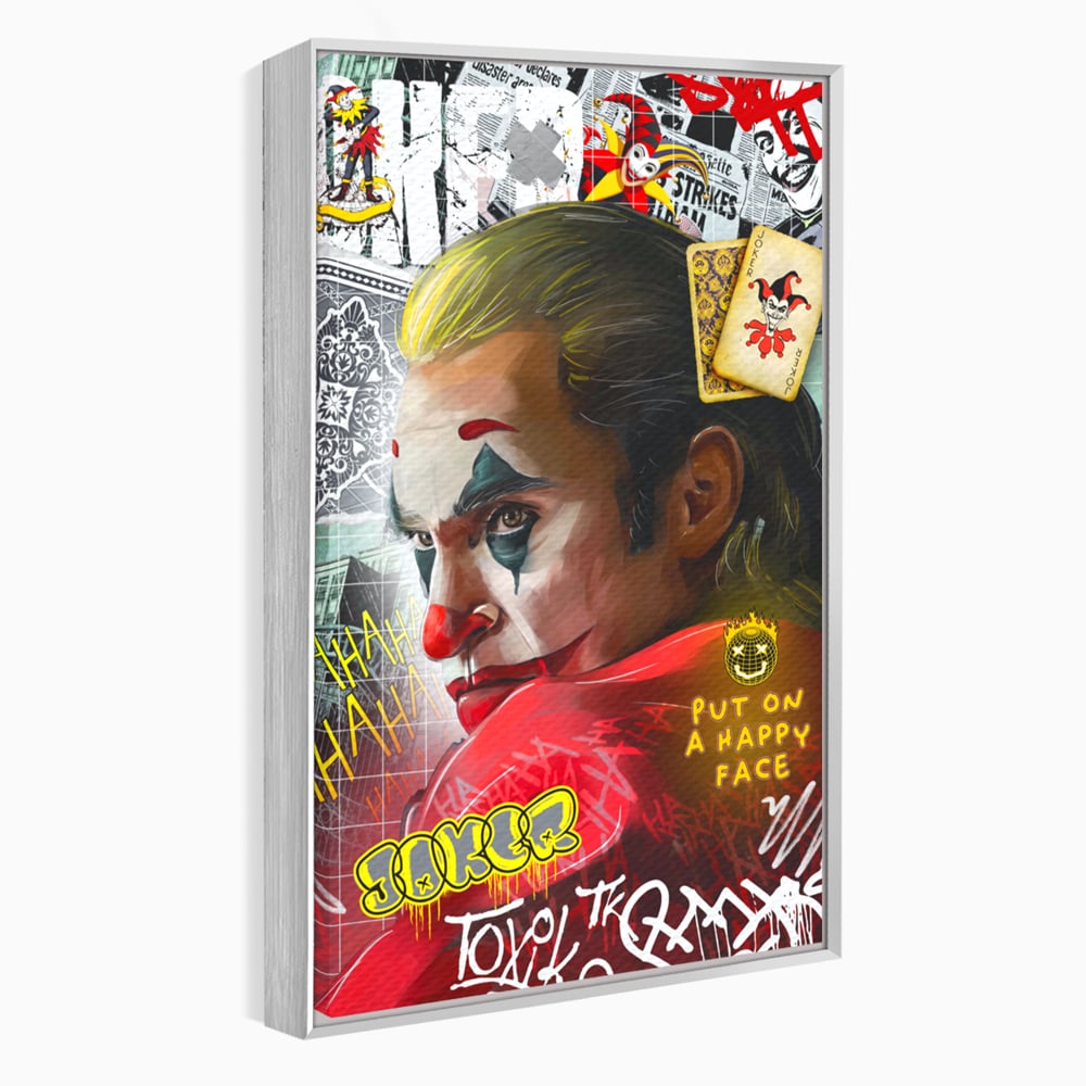 Leinwand Premium Canvas Wandbilder, LuxCanva® A1025, Joker, Dekorativ, Film, Thriller, Kräftige Farben