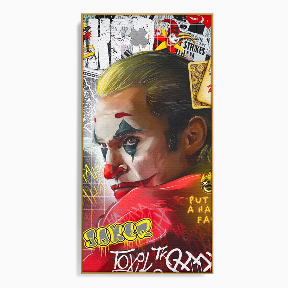 Leinwand Premium Canvas Wandbilder, LuxCanva® A1025, Joker, Dekorativ, Film, Thriller, Kräftige Farben