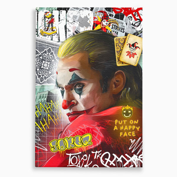 Leinwand Premium Canvas Wandbilder, LuxCanva® A1025, Joker, Dekorativ, Film, Thriller, Kräftige Farben