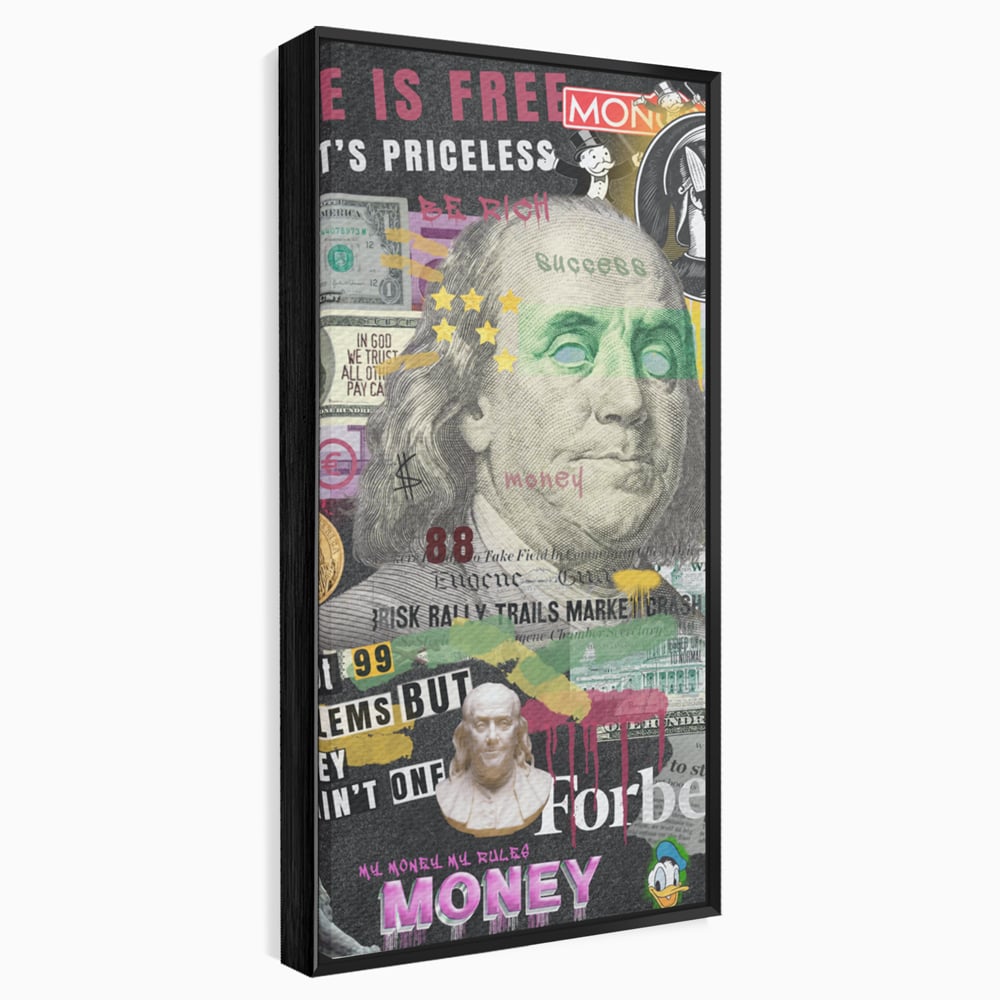 Tablou Canvas Premium LuxCanva® A1026, Benjamin Franklin , Decorativ, Politician, Motivational, Culori Vibrante