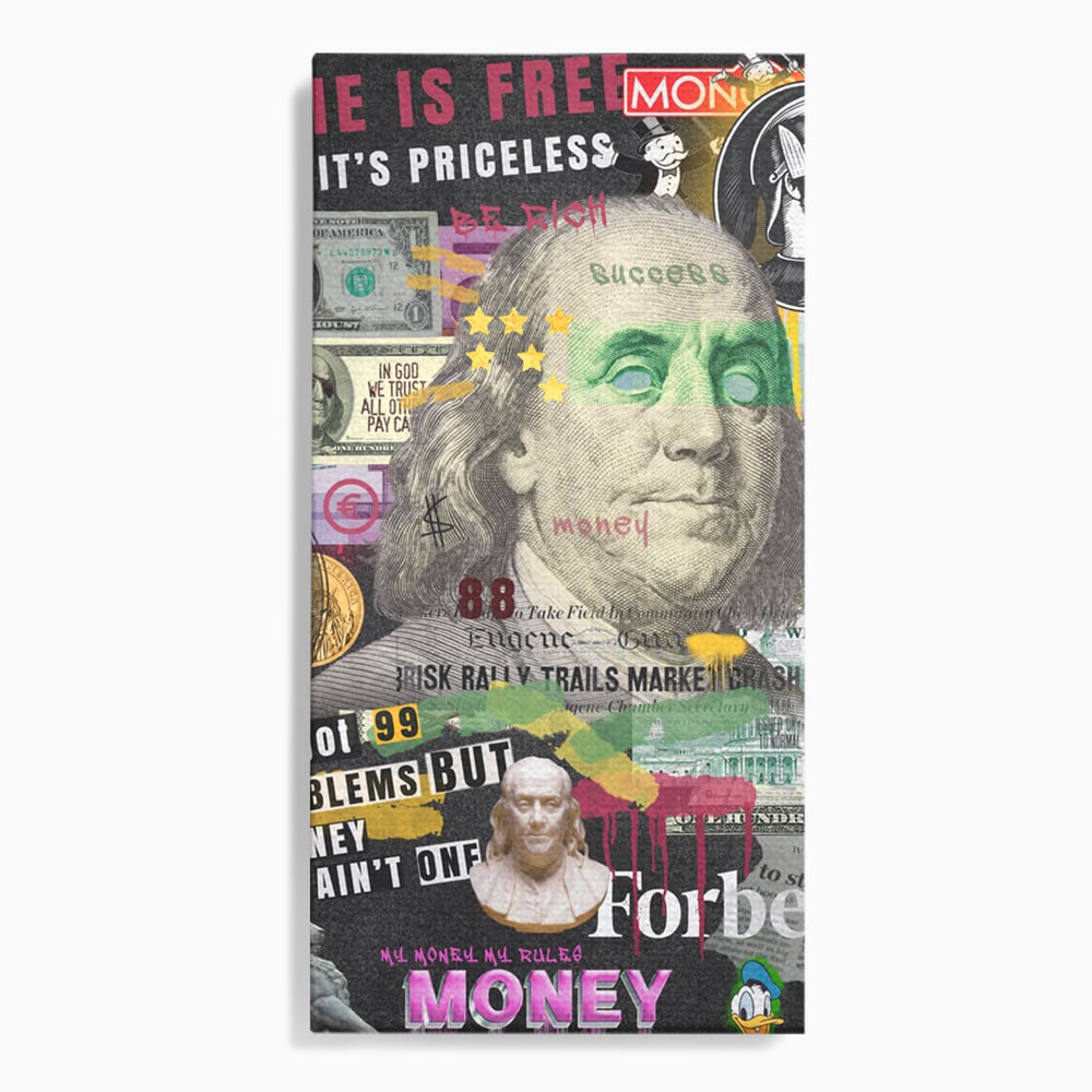 Tablou Canvas Premium LuxCanva® A1026, Benjamin Franklin , Decorativ, Politician, Motivational, Culori Vibrante