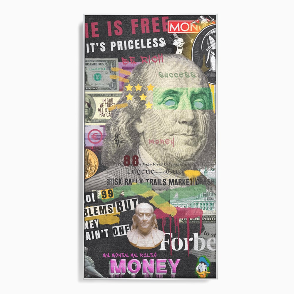 Tablou Canvas Premium LuxCanva® A1026, Benjamin Franklin , Decorativ, Politician, Motivational, Culori Vibrante