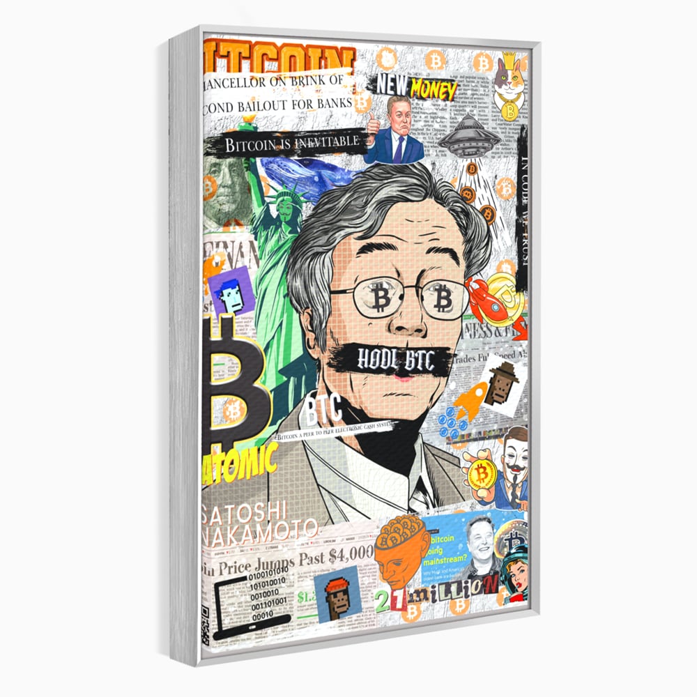 Tablou Canvas Premium, LuxCanva® A1027, Bitcoin, Decorativ, Criptomoneda, BTC, Motivational, Culori Vibrante