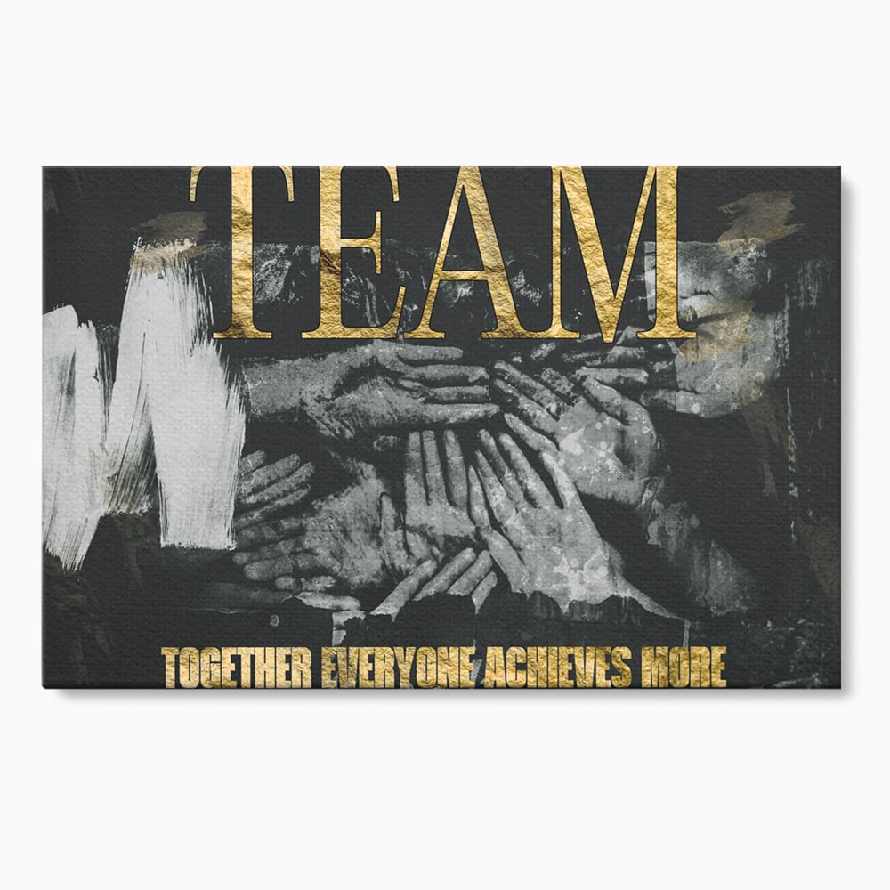 Tablou Canvas Premium, LuxCanva® A1031, Team, Decorativ, Echipa, Teamwork, Birou, Motivational, Culori Vibrante