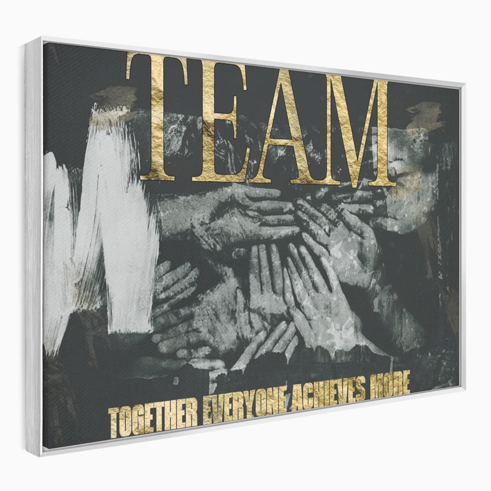 Leinwand Premium Canvas Wandbilder, LuxCanva® A1031, Team, Dekorativ, Team, Teamarbeit, Büro, Motivierend, Lebendige Farben