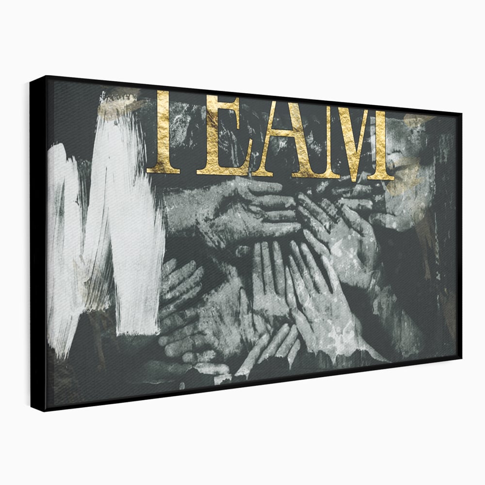 Leinwand Premium Canvas Wandbilder, LuxCanva® A1031, Team, Dekorativ, Team, Teamarbeit, Büro, Motivierend, Lebendige Farben