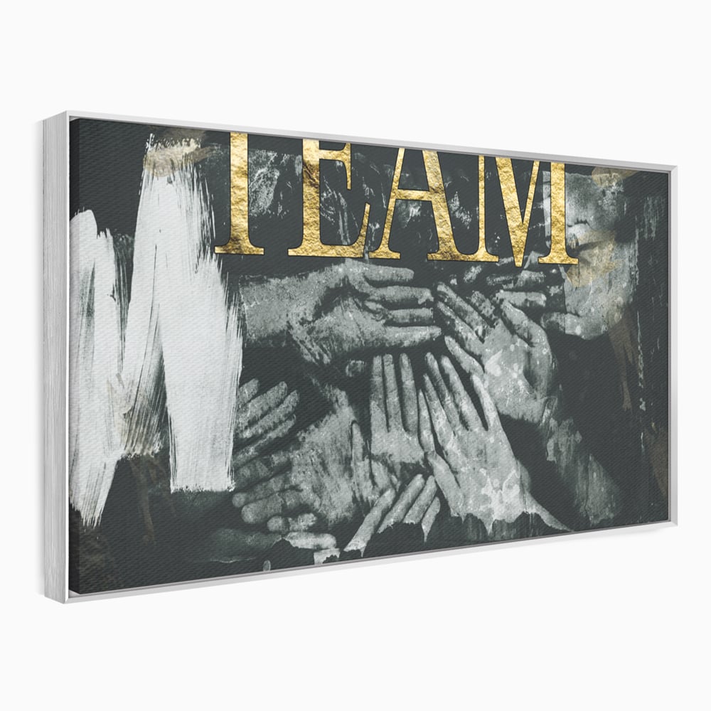 Leinwand Premium Canvas Wandbilder, LuxCanva® A1031, Team, Dekorativ, Team, Teamarbeit, Büro, Motivierend, Lebendige Farben