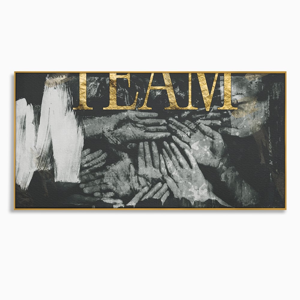 Leinwand Premium Canvas Wandbilder, LuxCanva® A1031, Team, Dekorativ, Team, Teamarbeit, Büro, Motivierend, Lebendige Farben