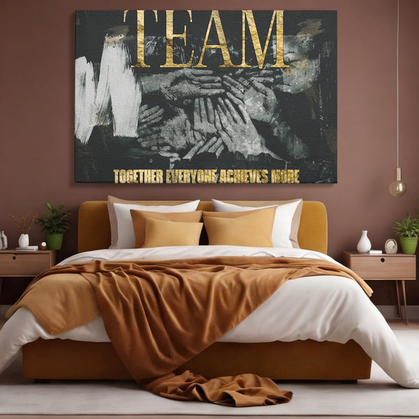 Tablou Canvas Premium, LuxCanva® A1031, Team, Decorativ, Echipa, Teamwork, Birou, Motivational, Culori Vibrante