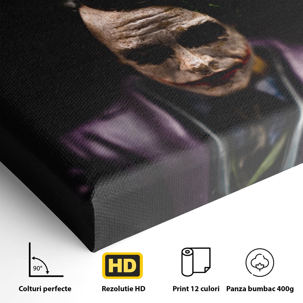 Tablou Canvas Premium LuxCanva® A1035, Joker , Film, Drama, Thriller, Motivational, Culori Vibrante