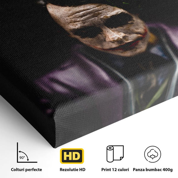 Tablou Canvas Premium LuxCanva® A1035, Joker , Film, Drama, Thriller, Motivational, Culori Vibrante