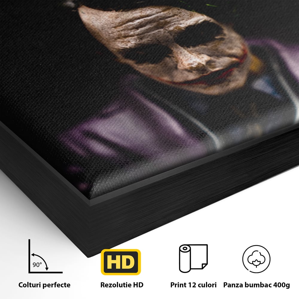 Tablou Canvas Premium LuxCanva® A1035, Joker , Film, Drama, Thriller, Motivational, Culori Vibrante