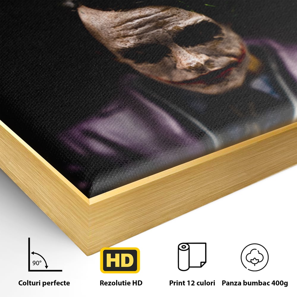 Tablou Canvas Premium LuxCanva® A1035, Joker , Film, Drama, Thriller, Motivational, Culori Vibrante